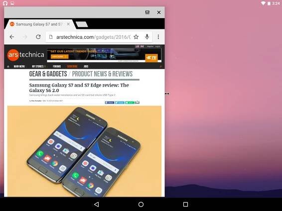 This is Android N’s freeform window mode - Ars Technica