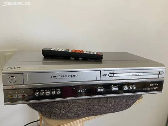 Kvalitní combo VHS a DVD přehrávač PHILIPS DVP620V