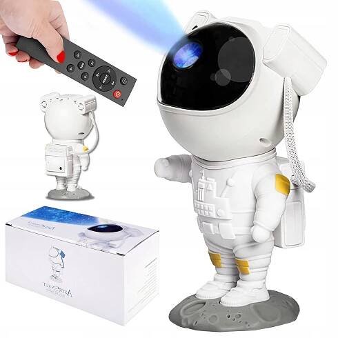 PROJEKTOR NOČNÍ OBLOHY ASTRONAUT Noční Lampa Projektor Nebe pro děti LED 3D