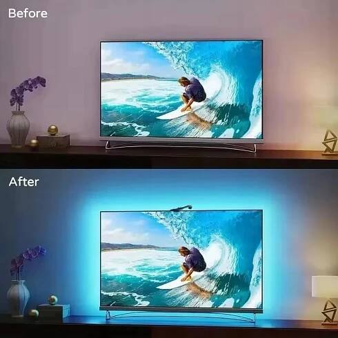 AMBILIGHT LED OSVĚTLOVACÍ PÁSKA RGB 5 m OSVĚTLENÍ PRO TV 55-85'' KAMERA EAN (GTIN) 5907244509137