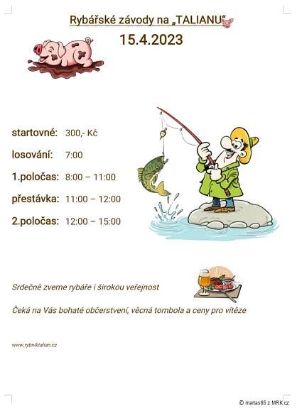 Rybářské závody Rybnik Talian pro veřejnost