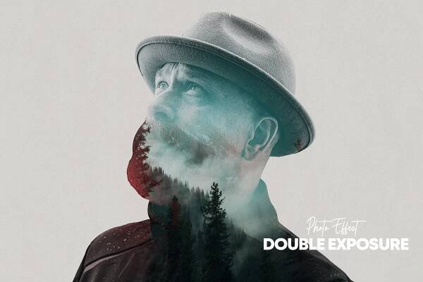 Double exposure photo effect