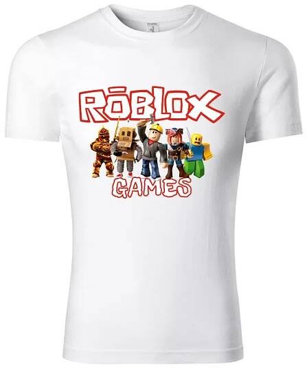 Dětské tričko Roblox Games bílé | OKtrika.cz dodavatel kvalitního textilu