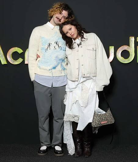 Drew Phillips and Enya Umanzor attend the Acne Studios Womenswear Fall Winter 2023