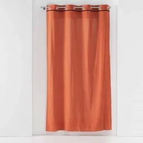 Douceur d'intérieur Závěs s kovovými kroužky LINETTE, bavlna, 135 x 240 cm, oranžový