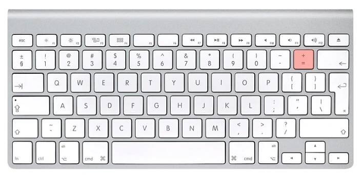 Křížek na Macbooku