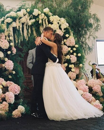 Riley and Pasha posted images of their big day to social media