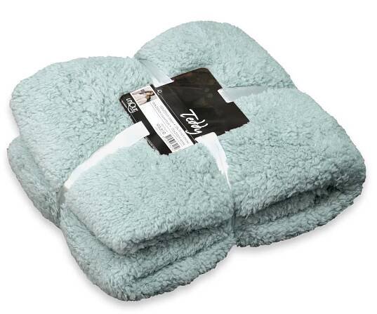 Unique Living Heboučká deka Teddy – cloud blue 150x200cm – Hodeco | dekorace a bytové doplňky