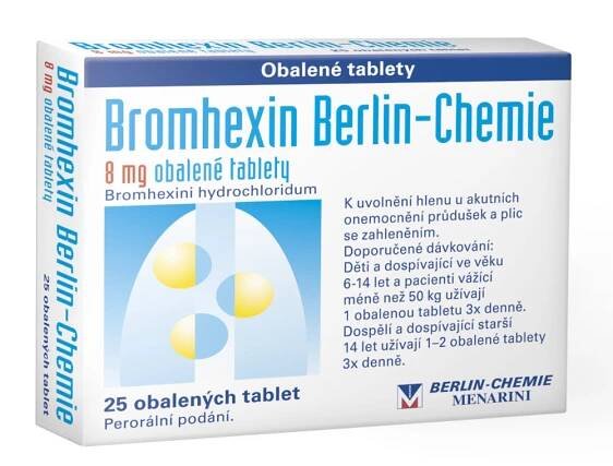 BROMHEXIN 8 mg 25 tablet