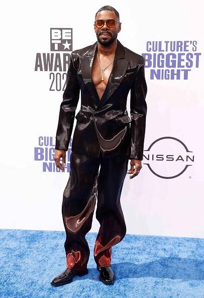 US actor Colman Domingo arrives for the 2024 BET Awards at the Peacock theatre in Los Angeles, June 30, 2024.