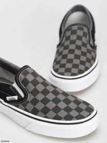Boty Vans Classic Slip On (black/pewter checkerboard)