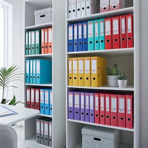Plastový pákový pořadač Esselte - A4, s kapsou, hřbet 7,5 cm, šedý | OFFICEO.cz