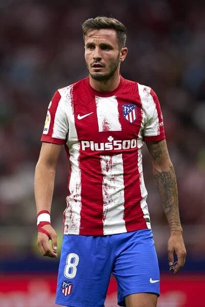 MADRID, SPAIN - AUGUST 29: Saul Niguez of Atletico de Madrid looks on during the La Liga Santander match between Club Atletico de Madrid and Villarreal CF at Estadio Wanda Metropolitano on August 29, 2021 in Madrid, Spain. (Photo by Quality Sport Images/Getty Images)