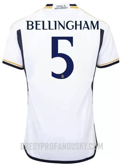 Levné Dětský Fotbalový Dres Real Madrid Bellingham 5 Domácí 2023-24