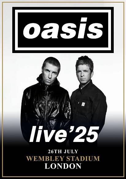 OASIS live 2025 Reunion Tour: MANCHESTER Heaton Park - 19 July 2025 Poster Print
