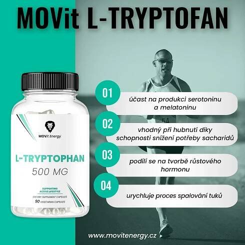 MOVit L-Tryptofan 500 mg 90 kapslí