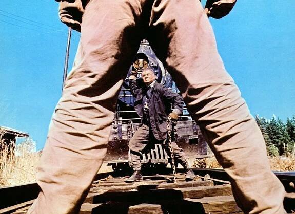 EMPEROR OF THE NORTH, Ernest Borgnine, 1973, TM & Copyright (c) 20th Century Fox Film Corp. All rights reserved.