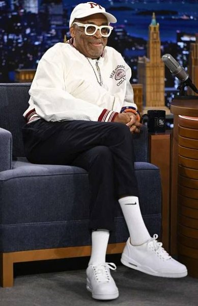 Spike Lee during an interview on The Tonight Show Starring Jimmy Fallon