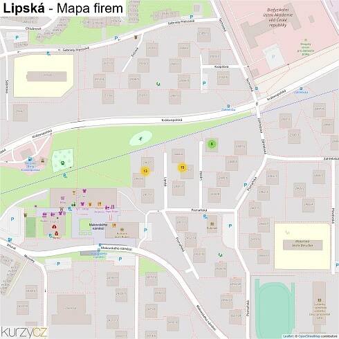 Lipská - mapy | Kurzy.cz