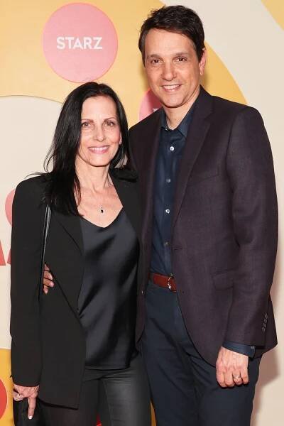 Phyllis Fierro and Ralph Macchio attend the premiere of "Gaslit" at Metropolitan Museum of Art on April 18, 2022 in New York City.