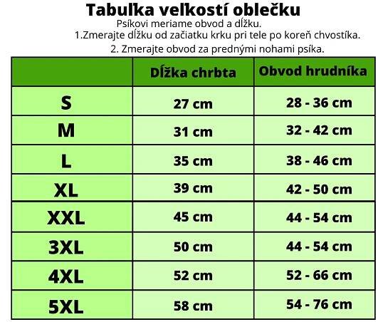Bunda pre psa fosforová veľ. XL