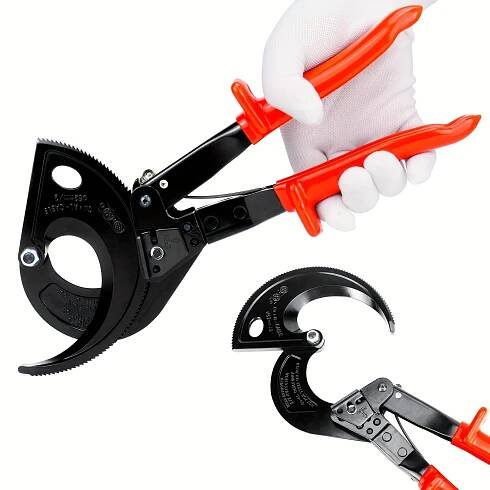 heavy duty ratcheting cable cutter aluminum copper wire cutting tool for soft wires up to 400mm 240mm