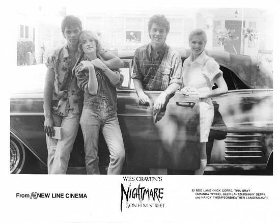 Jsu Garcia, Amanda Wyss, Johnny Depp, Heather Langenkamp - Noční můra v Elm Street - Fotosky