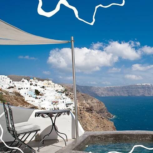 This Santorini hotel, with the most photographed sunset scene in the world, was made for romantic honeymooners