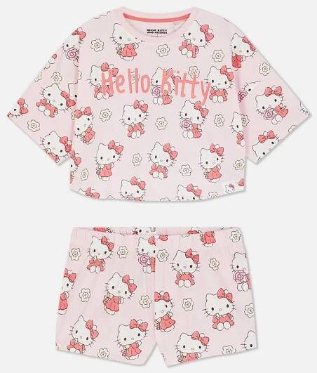 Krátké pyžamo Hello Kitty a přátelé