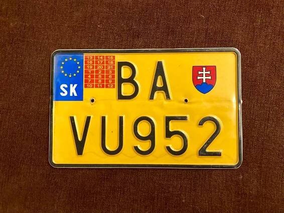 Stará slovenská SPZ  BA - Auto-moto