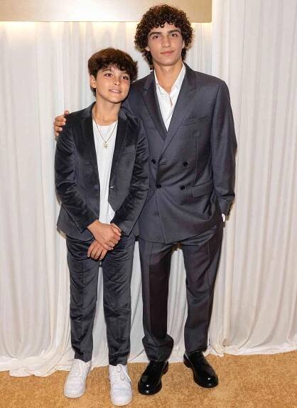 Livingston McConaughey and Levi McConaughey attend the 13th Annual Mack, Jack & McConaughey Gala at ACL Live on April 24, 2025 in Austin, Texas.