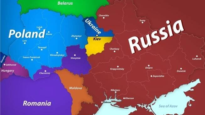 Medveděv ukázal novou mapu Ukrajiny. Zelenskému zbyde jen Kyjev, východ bude ruský