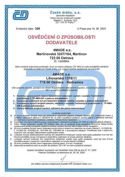 Certifikaty | 4made.cz