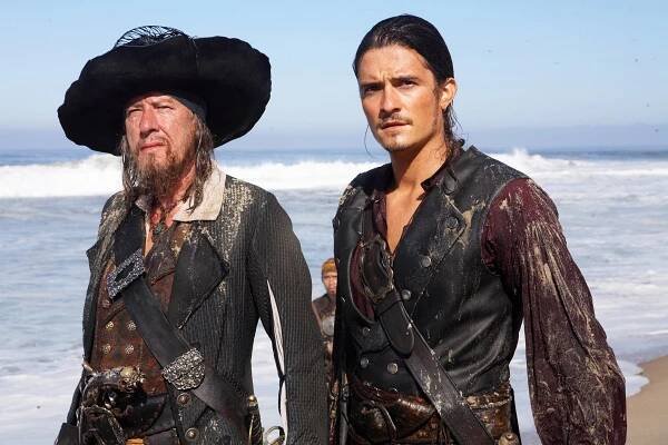 Piráti z Karibiku: Na konci světa - Z filmu - Geoffrey Rush, Orlando Bloom