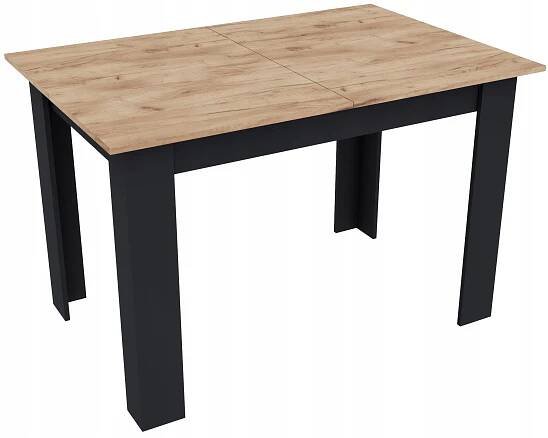 Rozkládací stůl do kuchyně obývacího pokoje 120/160x80 CRAFT/ČERNÝ LOFT Značka FUBRO