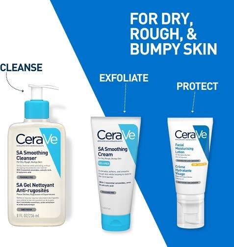 CeraVe Cleansers SA Smoothing Cleanser čisticí a zjemňující gel pro normální a suchou pokožku