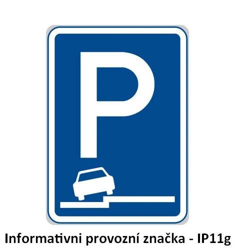 Parkoviště částečné stání na chodníku podélné