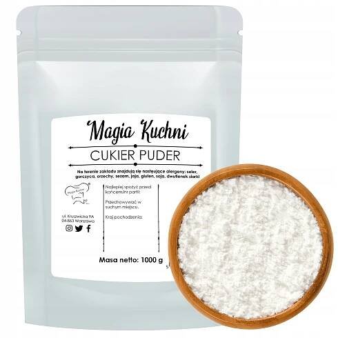 CUKR PUDR 1kg Ideální na pečivo, dezerty a dekorace