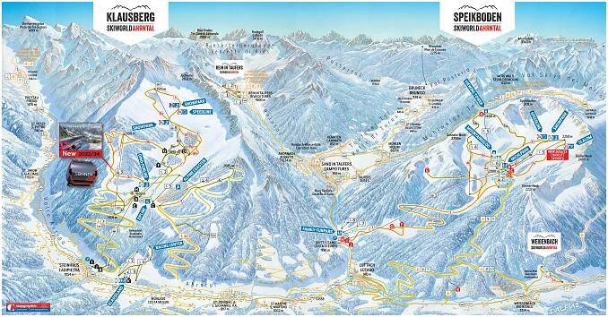 Ahrntal - mapa sjezdovek