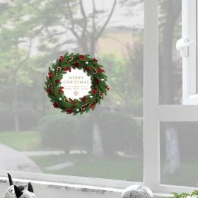 Ráj pro štěňata Vánoce přilepená na okno Samolepky na okno Dekor Vánoční Sněhulák Sněhová vločka Dekor do okna
