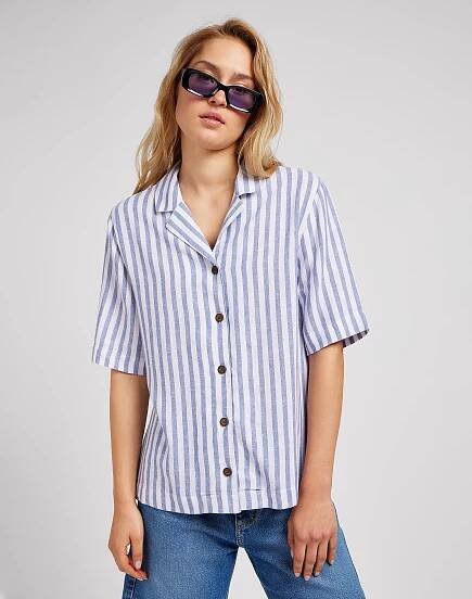Košile Lee CAMP SHIRT SURF BLUE