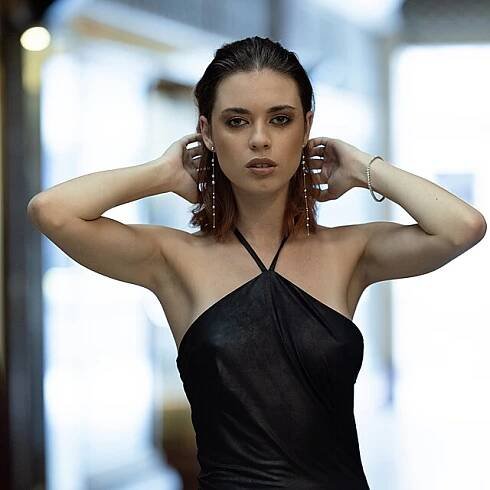 Anna Dvořáková v roli modelky