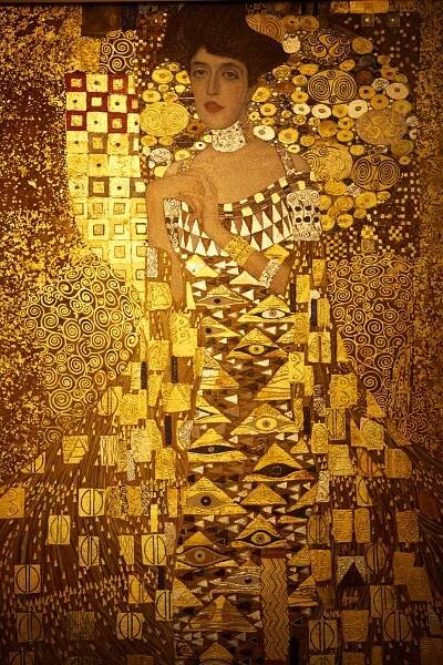 Dámské hořčicové Mikinové šaty s kapucí IV. - ála Gustav Klimt / od U Vincenta | Fler.cz