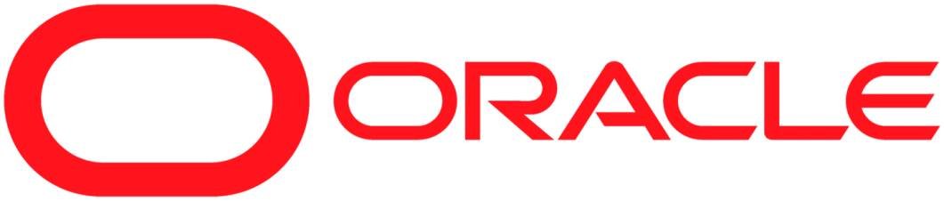 Oracle logo in red
