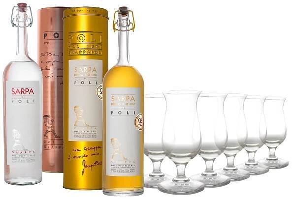 Jacopo Poli Grappa Sarpa Barrique di Poli 40% 0,7 l (tuba)