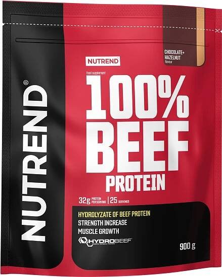 Nutrend 100% Beef Protein 900 g, chocolate + hazelnut