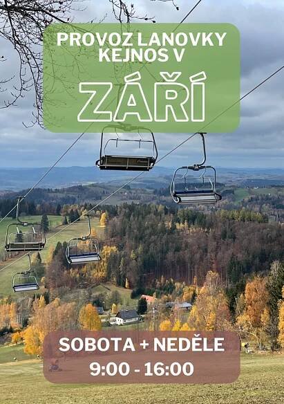 Lanovka Kejnos – provoz září