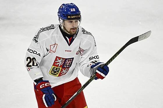 Michal Kunc v reprezentačním dresu v únoru 2025.
