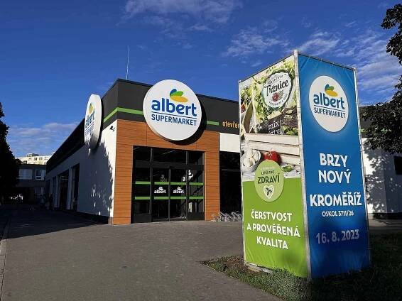 Prodejna Albertu na sídlišti Oskol v Kroměříži se otevře až 16. srpna.