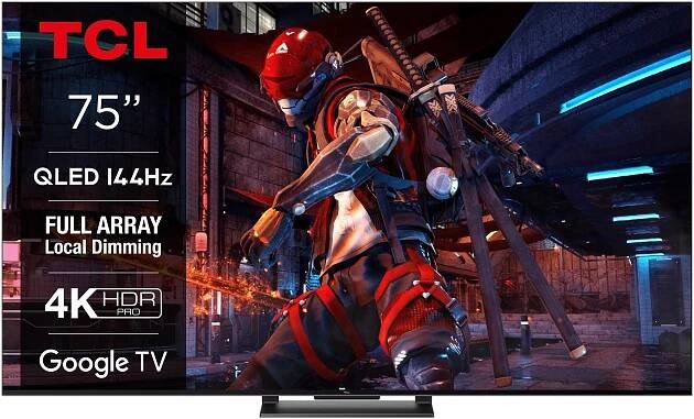 TCL televize 75C745 QLED 4K 120Hz Google TV HDR10